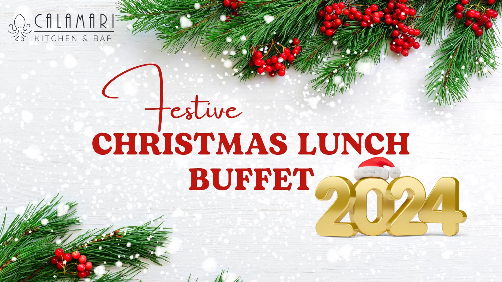 Christmas All-You-Can-Eat Lunch Buffet at Calamari Kitchen & Bar with Goan and Portuguese Flavours, festive dishes, and special offers on liquor.